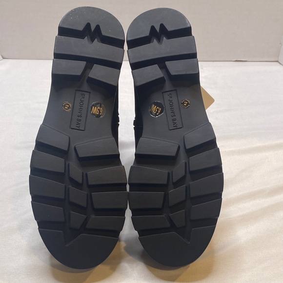 St. John's Bay Black Combat Boots - Picture 9 of 10